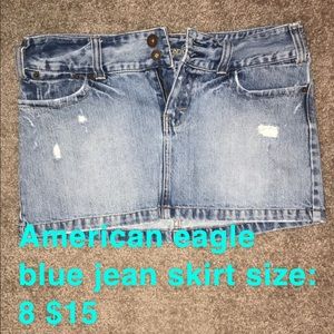 American eagle blue jean skirt